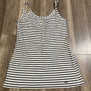 Hollister Navy and White Striped Top